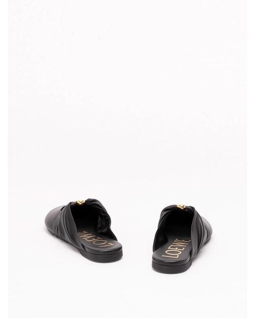 Loewe Black 'Pebble' Soft Mule