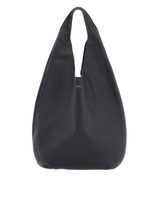 A.P.C. Black Neige Leather Bag