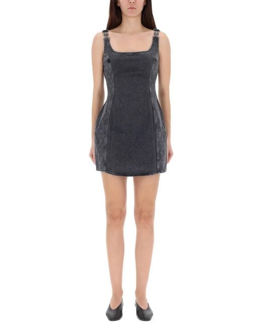 MARINE SERRE Black "Moon Laser" Mini Dress