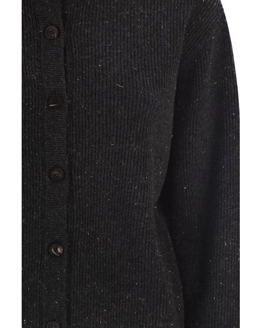 Peserico Black Cardigan With Buttons