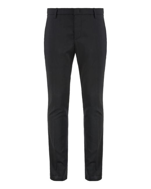 Dondup Blue Gaubert Virgin Wool Trousers for men