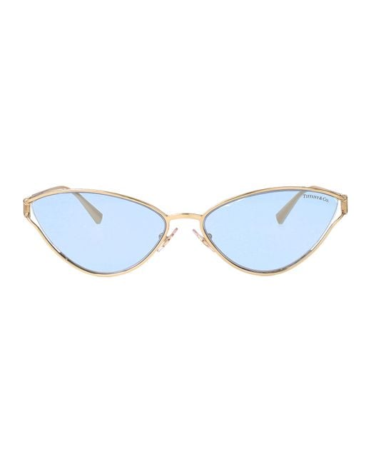 Tiffany & Co Blue Tiffany & Co Pale Metal Sunglasses
