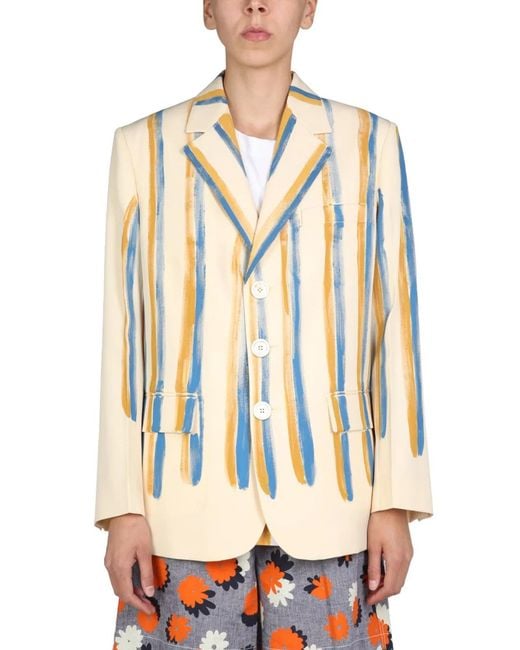 Marni Natural Single-Breasted Jacket