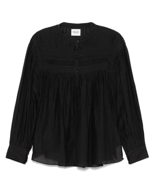Isabel Marant Black Isabel Marant Etoile Cotton Blend Plalia Blouse