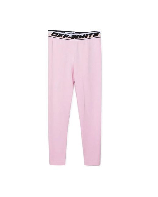 Off-White c/o Virgil Abloh Pink Logo Band Leggings