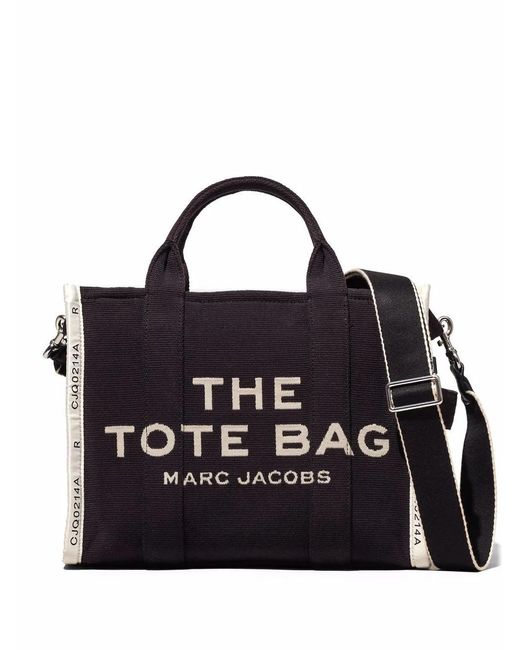 Marc Jacobs Black Canvas The Tote Shopping Bag