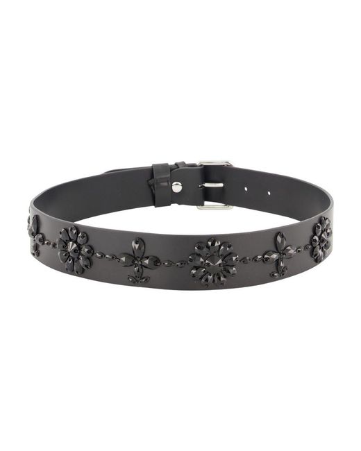 Simone Rocha Black Emb Belt