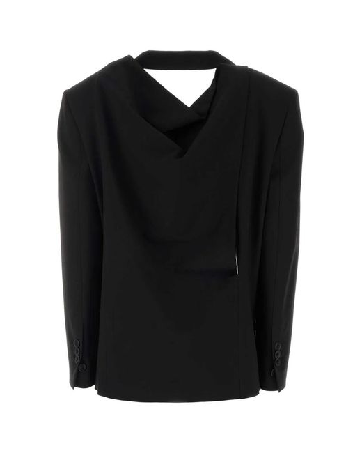 DSquared² Black Solid Shawl Lapel Jacket