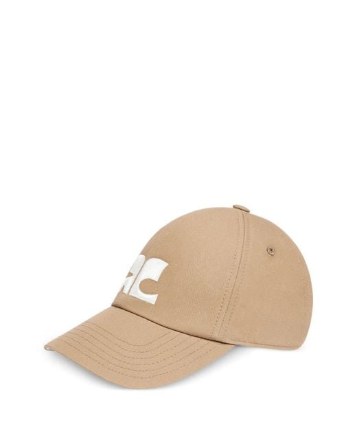 Courreges Natural Courregès Ac Logo Cotton Cap
