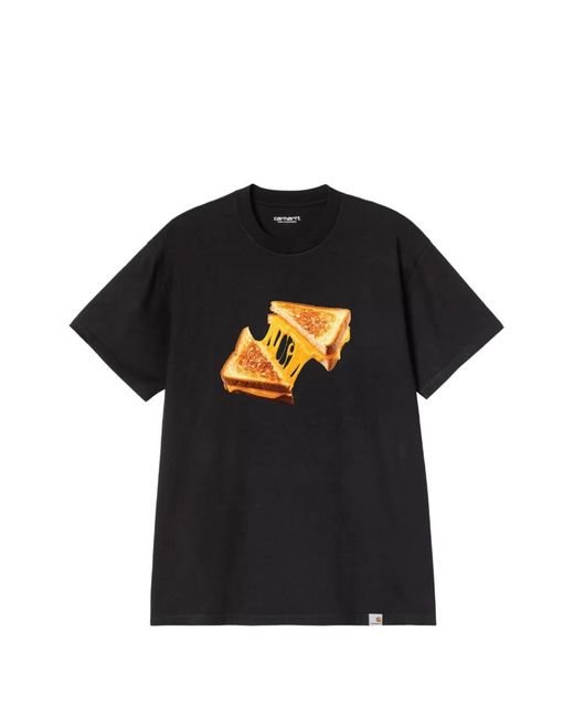 Carhartt Black Printed Cotton T-Shirt for men