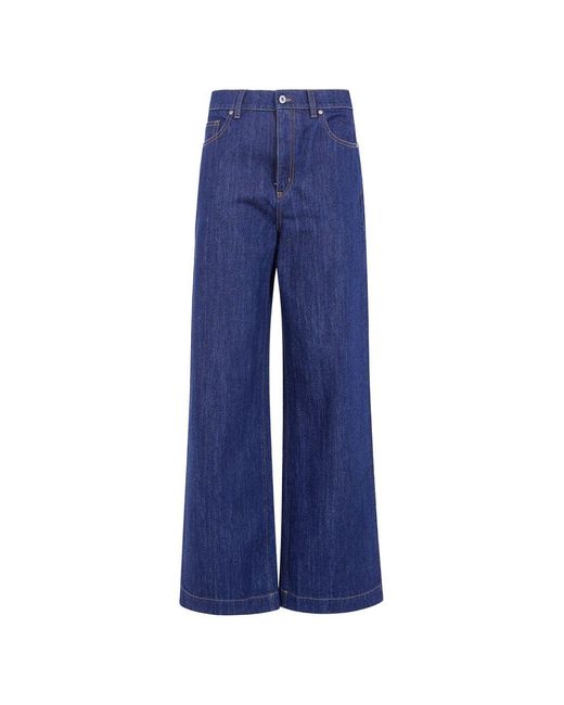 P.A.R.O.S.H. Blue Cotton Trousers