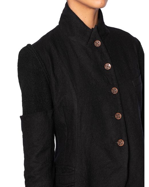 Marc Le Bihan Black Wool Single-Breasted Jacket