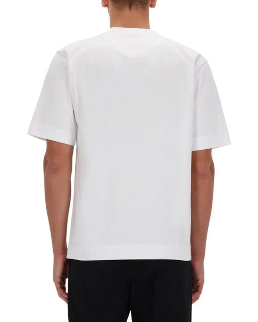 Fendi White Logo Pocket T-Shirt for men