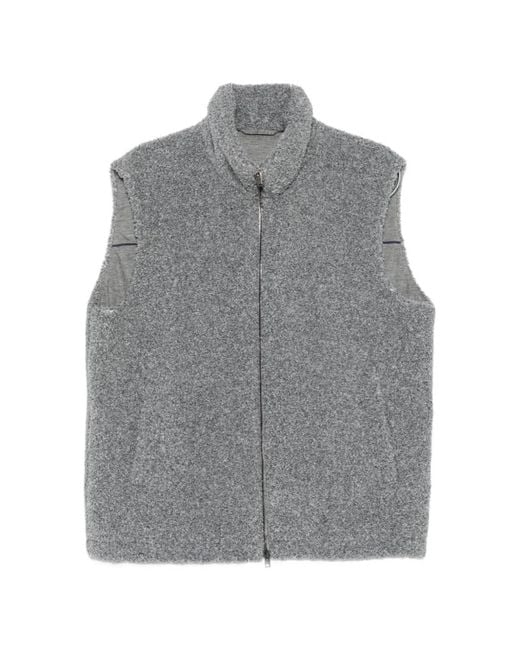 Herno Gray High Neck Sleeveless for men