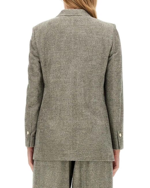 Alysi Gray Double-Breasted Jacket