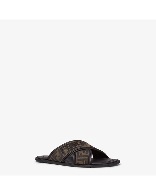 Fendi Black Slide Ff for men