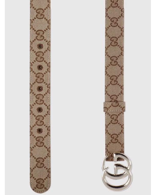 Gucci White Embroidered Fabric Belt