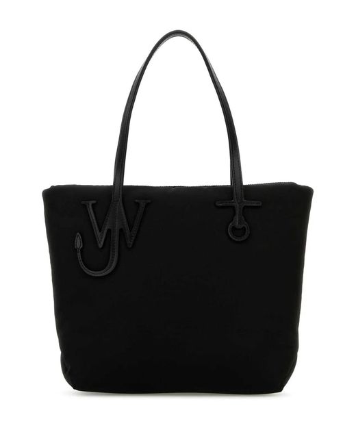 J.W. Anderson Black Fabric Puffy Anchor Shopping Bag