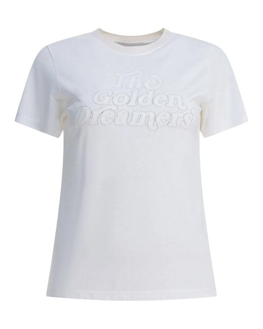 Golden Goose Deluxe Brand White Viscose T-Shirt
