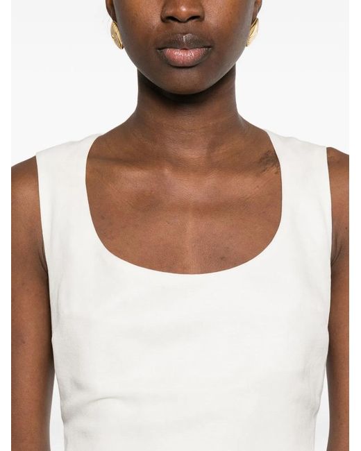 Jacquemus White Sm La Robe Tablier Natural Long Dress