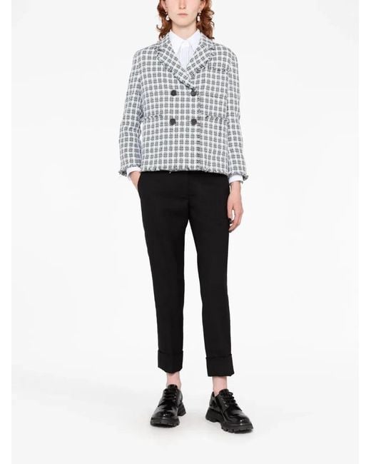 Thom Browne Gray Cotton Cropped Sportcoat