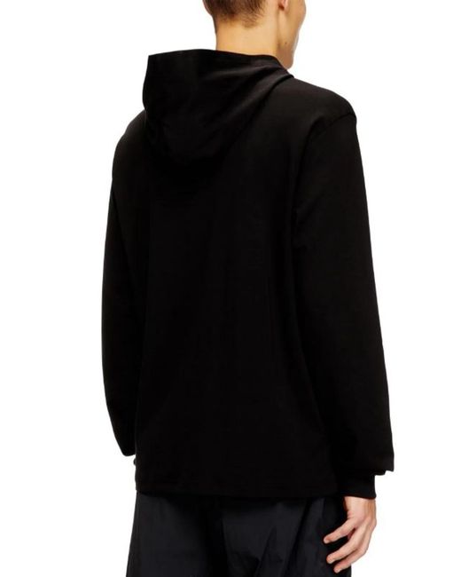 DIESEL Black Cotton Elastane Sweater for men
