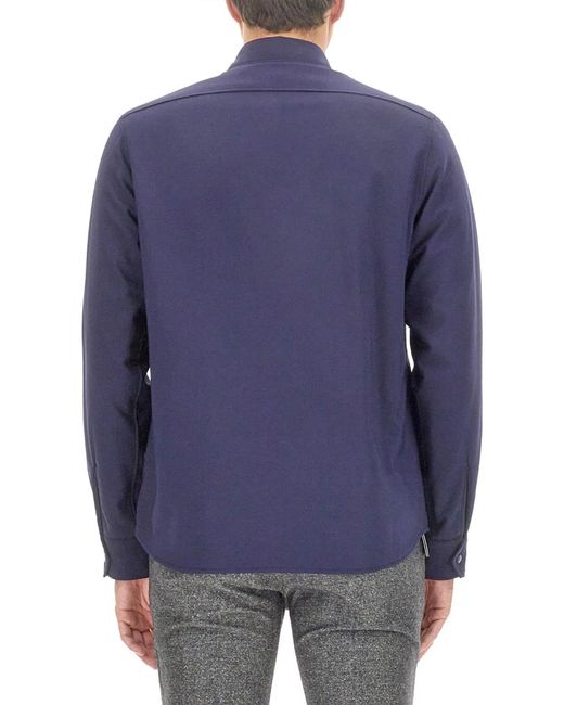 Aspesi Blue Double Shirt for men