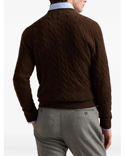 Polo Ralph Lauren Brown Long Sleeve Pullover for men