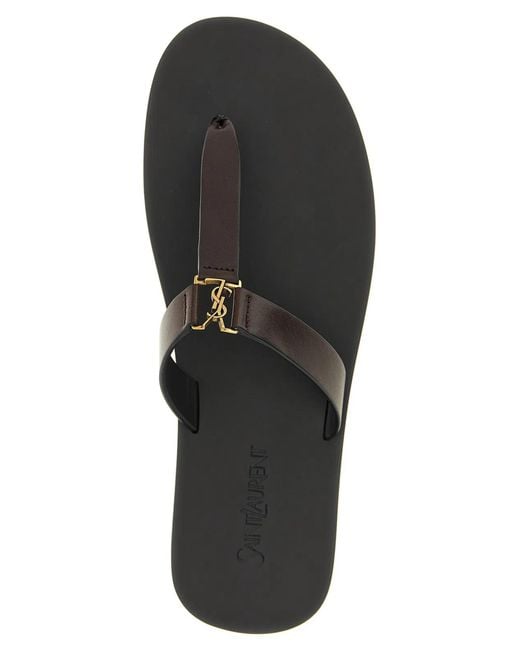Saint Laurent Black 'Babylone' Sandals for men
