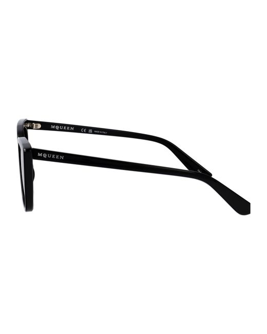 McQueen Black Acetate Sunglasses