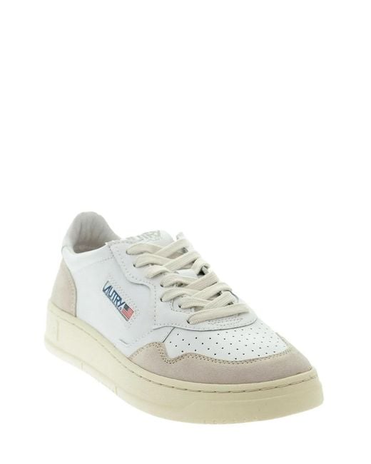 Autry White Medalist Low for men