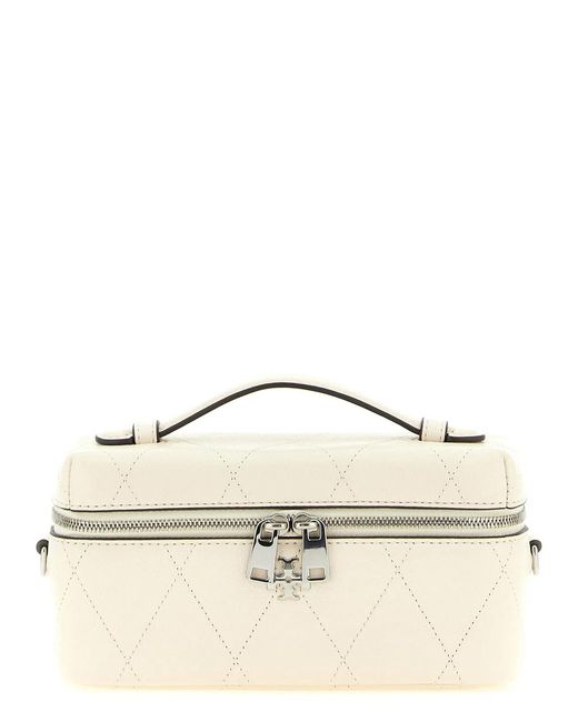 Tory Burch Natural 'Charlie' Vanity Case Crossbody Bag