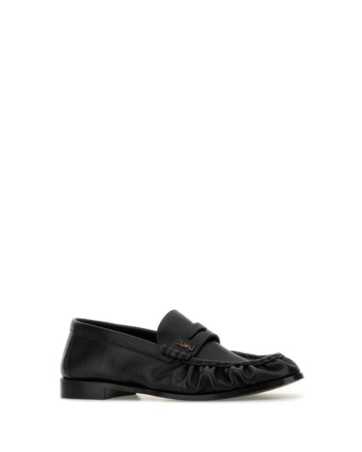 Saint Laurent Black Le Loafer Cassandre Loafers for men