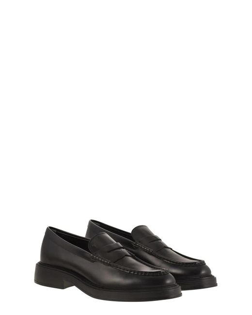 Tod's Black Leather Loafer for men