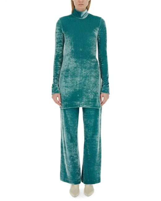 Jil Sander Green Long Sleeve Top