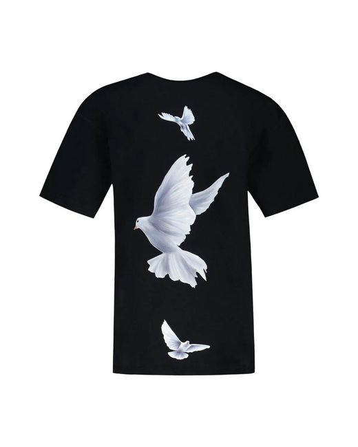 3.PARADIS Black Freedom Doves 3D T-Shirt