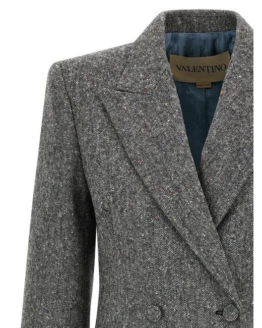 Valentino Garavani Black Double-Breasted Blazer