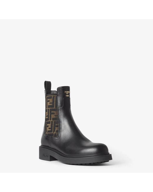 Fendi Black Filo Biker Boots