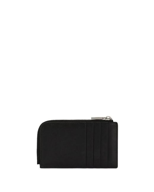 Dolce & Gabbana Black Dolce & Gabbana Leather Card Holder for men