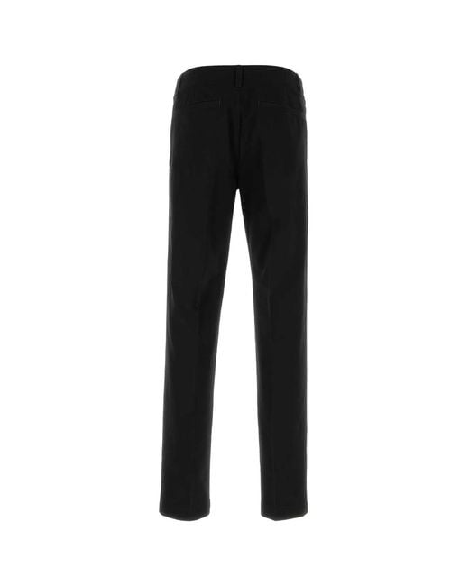 Versace Black Informal Pant Cotton Gabardine Fabric for men