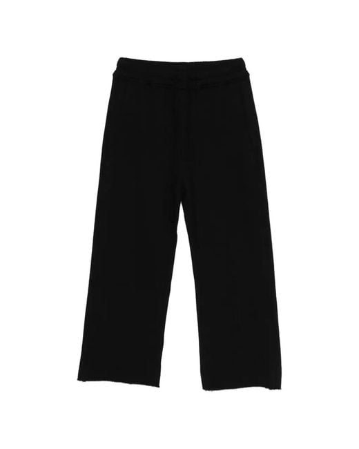 Thom Krom Black Track Wide Leg Trousers