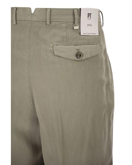 PT Torino Natural Carrot Trousers for men