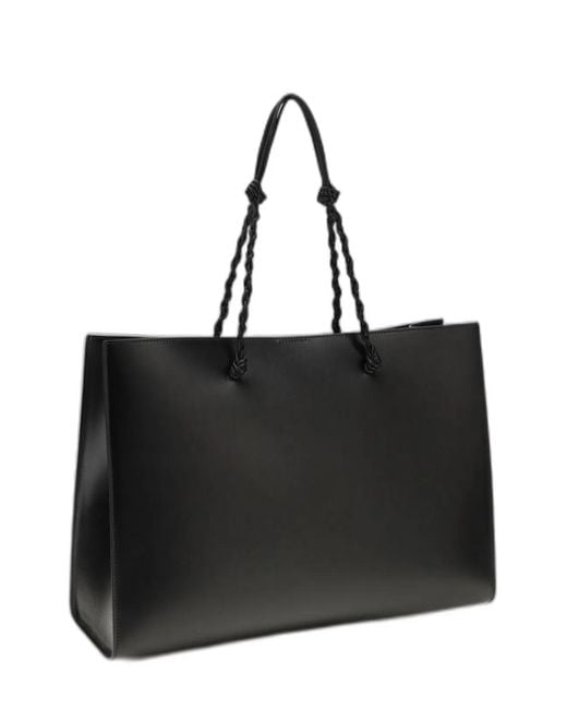 Jil Sander Black Hand-Knotted Top Handles
