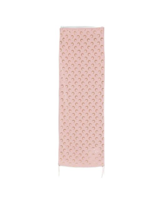 MARINE SERRE Pink Moon Devore Skirt