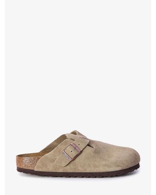 Birkenstock Brown Boston Suede Narrow Slippers for men