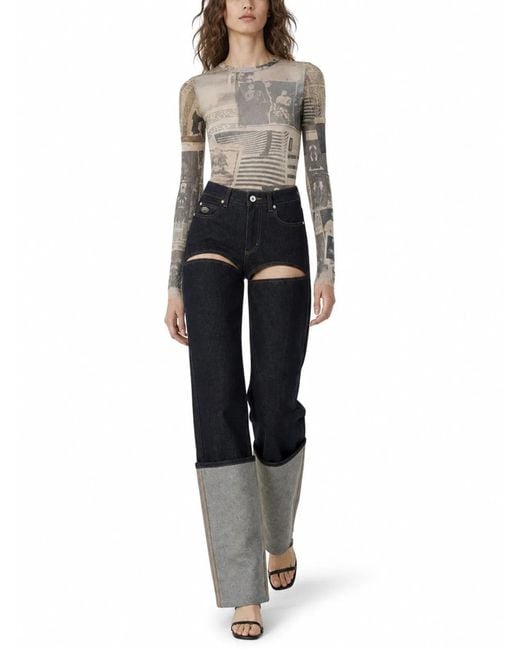 Jean Paul Gaultier Black Pants With Cuts
