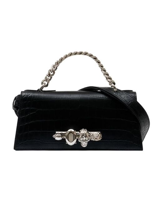 McQueen Black Jewel Mini Shoulder Bag