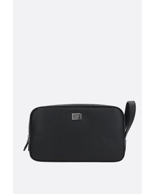 Dolce & Gabbana Black Dolce & Gabbana Sicily Toiletry Bag for men