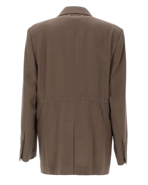 Golden Goose Deluxe Brand Brown Blazer Doppiopetto