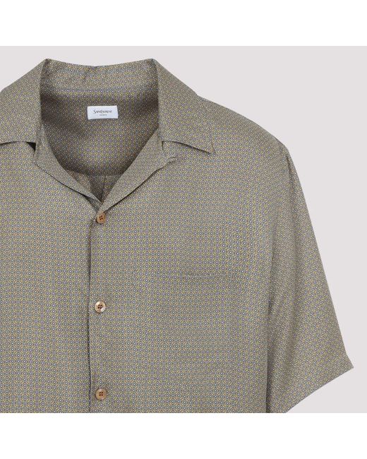 Saint Laurent Gray Silk Shirt for men